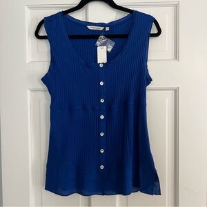 Soft Surroundings Sapphire Heavenly Soft Roma Ribbed Tank - Medium (10-12) NWT